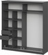 Миниатюра изображения товара Шкаф-купе NN мебель К №25 2.0м Блэк Лайт (графит серый/лакобель/черный матовый)