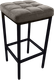 Миниатюра изображения товара Табурет барный Древпром Камелот ДП2-07 полубарный (черный матовый/катания смок)