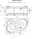 Миниатюра изображения товара Ванна акриловая Radomir Ирма Люкс 169x110 с полотенцедержателем / 2-83-2-2-0-217 (с гидромассажем, правый)