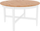 Миниатюра изображения товара Обеденный стол ММЦ Кантри круглый (белый лак/браун)