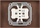 Миниатюра изображения товара Розетка INTRO Accent 6-204-09 / Б0063433 (титан)