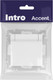 Миниатюра изображения товара Розетка INTRO Accent 6-203-01М / Б0063713 (белый матовый)