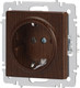 Миниатюра изображения товара Розетка INTRO Accent 6-202-10 / Б0063703 (венге)