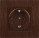 Миниатюра изображения товара Розетка INTRO Accent 6-202-10 / Б0063703 (венге)