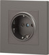 Миниатюра изображения товара Розетка INTRO Accent 6-202-09 / Б0063701 (титан)
