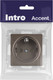 Миниатюра изображения товара Розетка INTRO Accent 6-202-08 / Б0063699 (бронза)