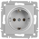 Миниатюра изображения товара Розетка INTRO Accent 6-202-03 / Б0063686 (алюминий)