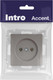 Миниатюра изображения товара Розетка INTRO Accent 6-201-09 / Б0063673 (титан)