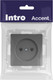 Миниатюра изображения товара Розетка INTRO Accent 6-201-07 / Б0063669 (графит)