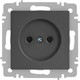 Миниатюра изображения товара Розетка INTRO Accent 6-201-07 / Б0063669 (графит)