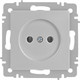 Миниатюра изображения товара Розетка INTRO Accent 6-201-03 / Б0063661 (алюминий)