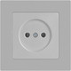Миниатюра изображения товара Розетка INTRO Accent 6-201-03 / Б0063661 (алюминий)
