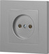 Миниатюра изображения товара Розетка INTRO Accent 6-201-03 / Б0063661 (алюминий)