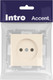 Миниатюра изображения товара Розетка INTRO Accent 6-201-02 / Б0063659 (слоновая кость)