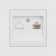 Миниатюра изображения товара Розетка INTRO Accent 6-303-01М / Б0063625 (белый матовый)