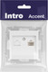Миниатюра изображения товара Розетка INTRO Accent 6-303-01М / Б0063625 (белый матовый)