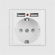 Миниатюра изображения товара Розетка INTRO Accent 6-410-01М / Б0063691 (белый матовый)