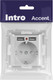 Миниатюра изображения товара Розетка INTRO Accent 6-410-03 / Б0063694 (алюминий)
