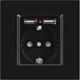 Миниатюра изображения товара Розетка INTRO Accent 6-410-05 / Б0063698 (антрацит)