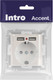 Миниатюра изображения товара Розетка INTRO Accent 6-410-06 / Б0063700 (перламутр)