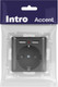 Миниатюра изображения товара Розетка INTRO Accent 6-410-07 / Б0063702 (графит)
