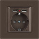 Миниатюра изображения товара Розетка INTRO Accent 6-410-08 / Б0063704 (бронза)