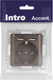 Миниатюра изображения товара Розетка INTRO Accent 6-410-08 / Б0063704 (бронза)