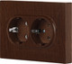 Миниатюра изображения товара Розетка INTRO Accent 6-205-10 / Б0063502 (венге)