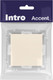 Миниатюра изображения товара Выключатель INTRO Accent 6-101-02 / Б0063477 (слоновая кость)