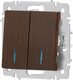Миниатюра изображения товара Выключатель INTRO Accent 6-105-10 / Б0063527 (венге)