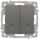 Миниатюра изображения товара Выключатель INTRO Accent 6-105-09 / Б0063525 (титан)