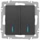 Миниатюра изображения товара Выключатель INTRO Accent 6-105-07 / Б0063521 (графит)