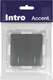 Миниатюра изображения товара Выключатель INTRO Accent 6-105-07 / Б0063521 (графит)