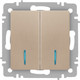 Миниатюра изображения товара Выключатель INTRO Accent 6-105-04 / Б0063513 (шампань)