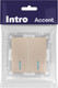 Миниатюра изображения товара Выключатель INTRO Accent 6-105-04 / Б0063513 (шампань)