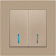 Миниатюра изображения товара Выключатель INTRO Accent 6-105-04 / Б0063513 (шампань)