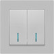 Миниатюра изображения товара Выключатель INTRO Accent 6-105-03 / Б0063511 (алюминий)