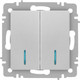 Миниатюра изображения товара Выключатель INTRO Accent 6-105-03 / Б0063511 (алюминий)