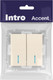 Миниатюра изображения товара Выключатель INTRO Accent 6-105-02 / Б0063509 (слоновая кость)