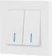 Миниатюра изображения товара Выключатель INTRO Accent 6-105-01М / Б0063507 (белый матовый)