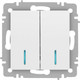 Миниатюра изображения товара Выключатель INTRO Accent 6-105-01М / Б0063507 (белый матовый)