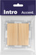 Миниатюра изображения товара Выключатель INTRO Accent 6-104-11 / Б0063503 (сосна)
