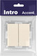 Миниатюра изображения товара Выключатель INTRO Accent 6-104-02 / Б0063482 (слоновая кость)