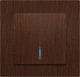 Миниатюра изображения товара Выключатель INTRO Accent 6-102-10 / Б0063449 (венге)