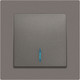 Миниатюра изображения товара Выключатель INTRO Accent 6-102-09 / Б0063460 (титан)