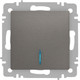 Миниатюра изображения товара Выключатель INTRO Accent 6-102-09 / Б0063460 (титан)