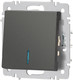 Миниатюра изображения товара Выключатель INTRO Accent 6-102-07 / Б0063434 (графит)