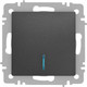 Миниатюра изображения товара Выключатель INTRO Accent 6-102-07 / Б0063434 (графит)