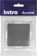 Миниатюра изображения товара Выключатель INTRO Accent 6-102-07 / Б0063434 (графит)