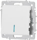 Миниатюра изображения товара Выключатель INTRO Accent 6-102-01М / Б0063466 (белый матовый)